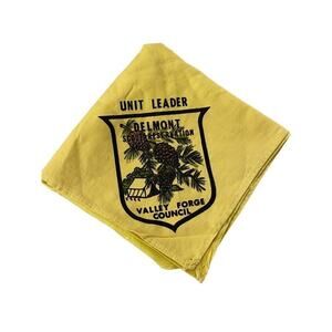 Vintage Bandana Yellow Unit Leader Delmont Scout Reservation Valley Forge